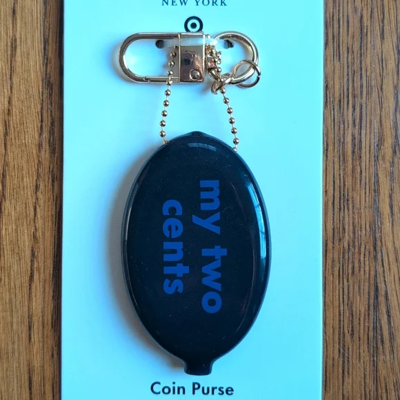 NWT Kate Spade My Two Cents Coin Purse Bag Charm Keychain Target Collaboration